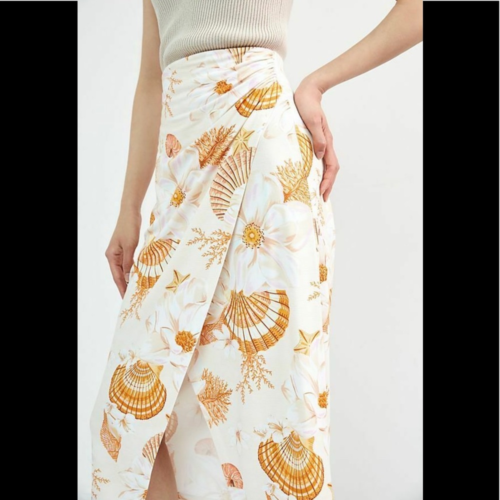 Anthropologie Farm Rio Getaway Midi Skirt